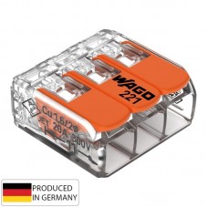 Wago Κλέμμα ταχείας αυτόματης σύνδεσης καλωδίων 3 Θέσεων 0,2-4mm² 32Α (221-413)